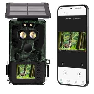Camouflage Trail Camera with Solar Panel